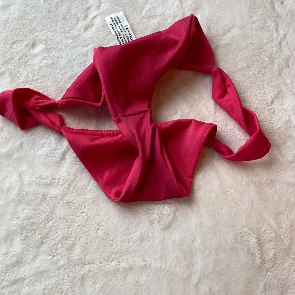 New! Set! Agua Bendita hot pink smocked Minta bikini 19521 19347